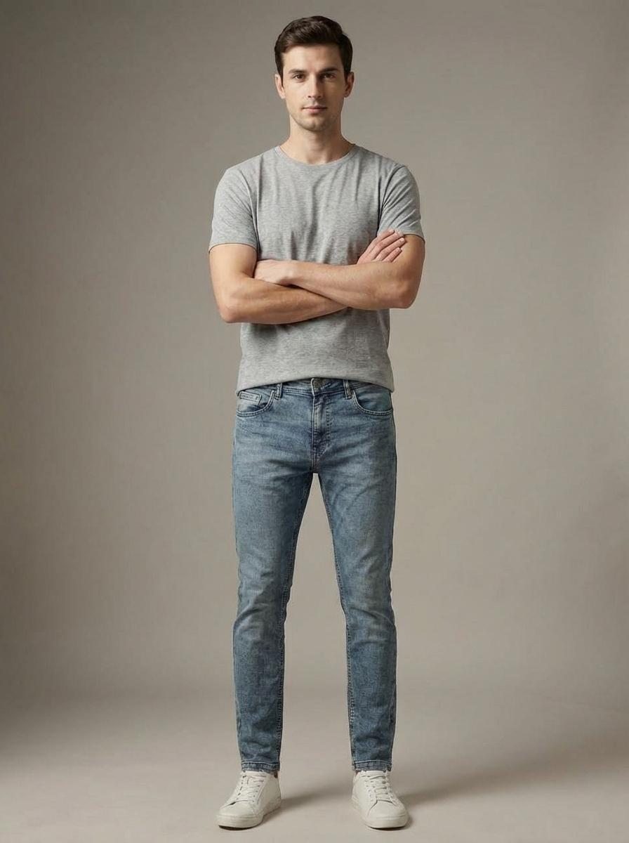 REGULAR GREY JEANS