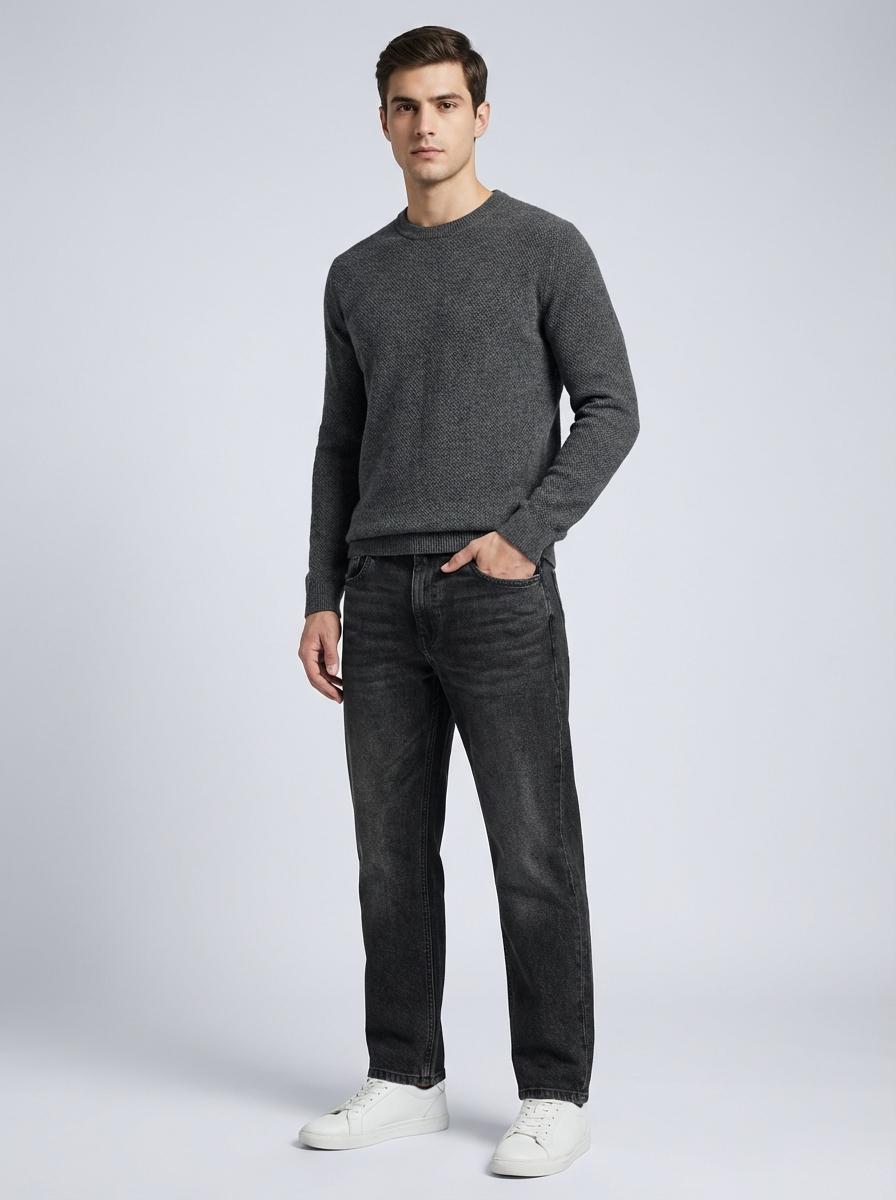 REGULAR CHARCOAL BLACK JEANS