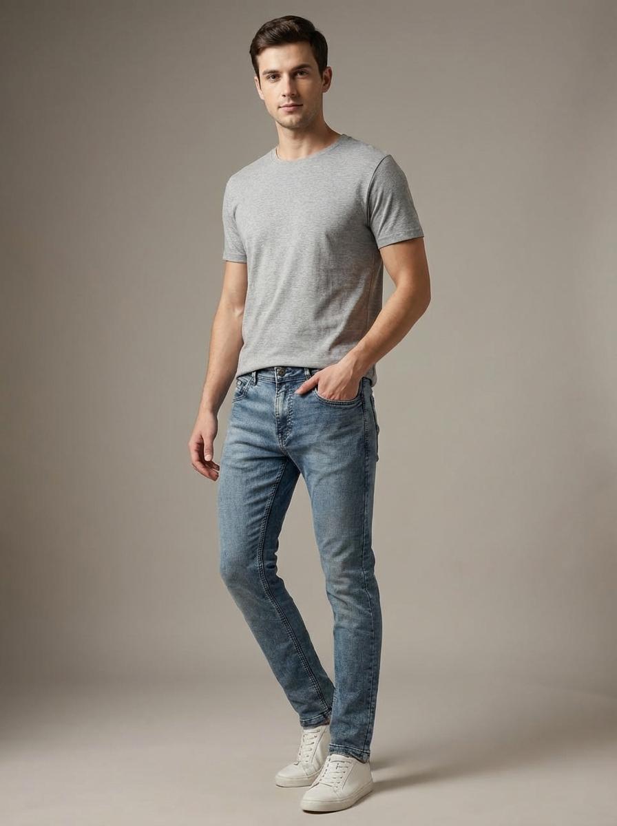 REGULAR GREY JEANS