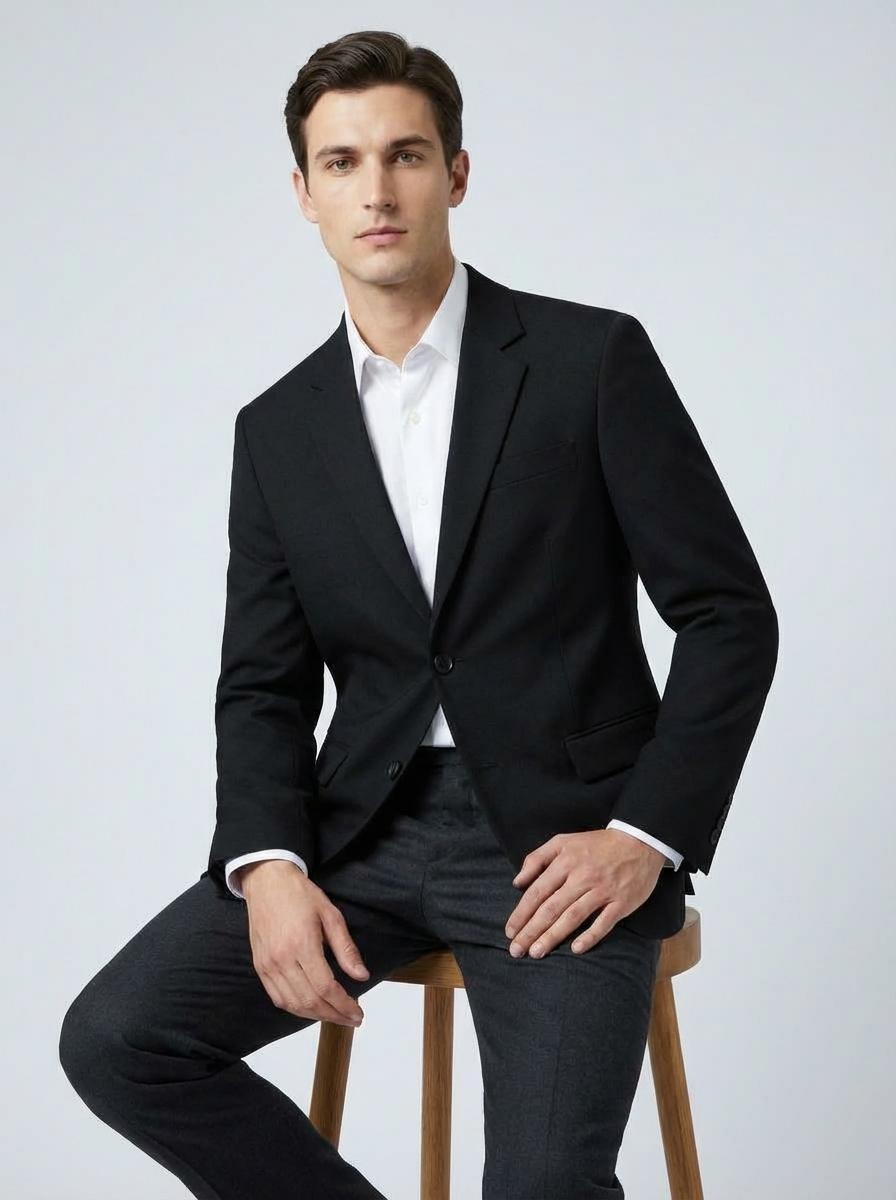 REGULAR BLACK BLAZER