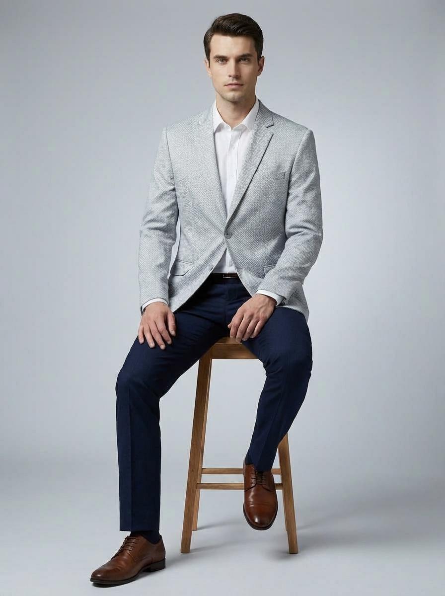 REGULAR ICE BLUE BLAZER