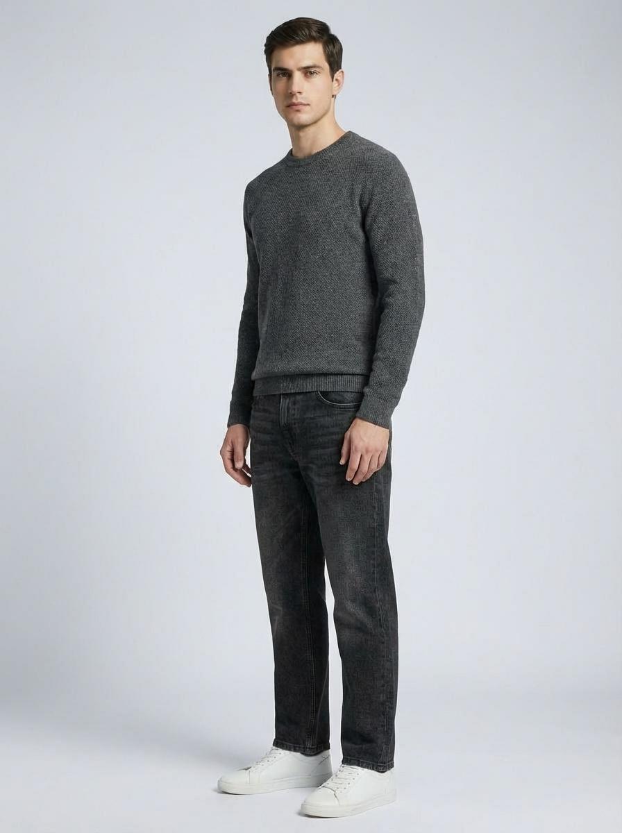 REGULAR CHARCOAL BLACK JEANS