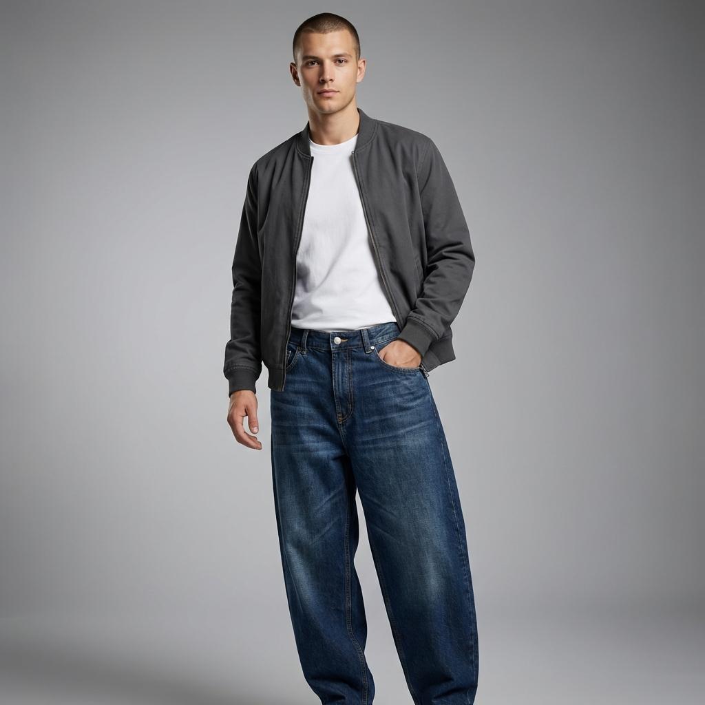 HEAVY DENIM BAGGY JEANS